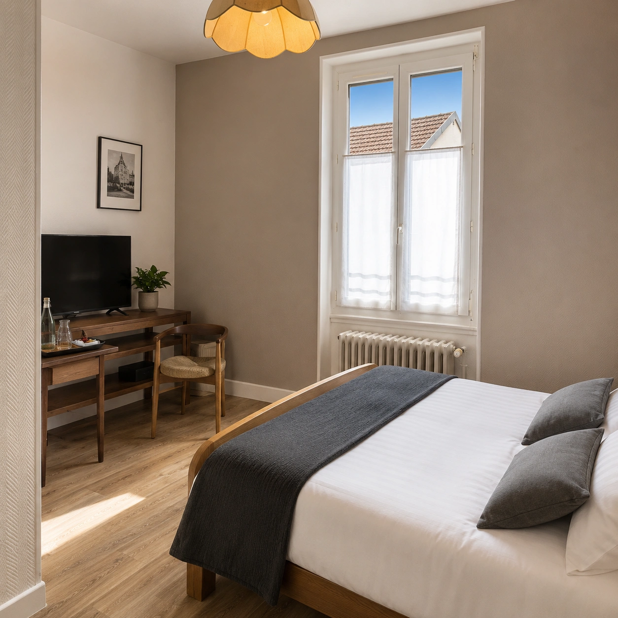 Chambre de l'hôtel Chez Maurice à Châteauroux